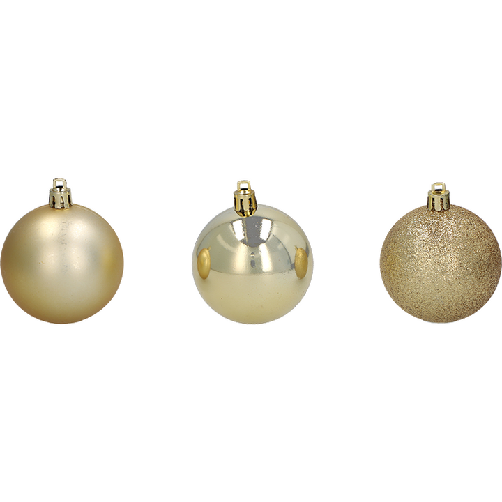 VESTIAMO CASA GRAN NATALE - Palle di Natale oro mix diametro 6cm - set 25 pezzi