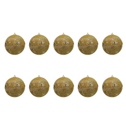 VESTIAMO CASA GRAN NATALE - Palle di Natale colore oro diametro 6 cm - set 10 pezzi