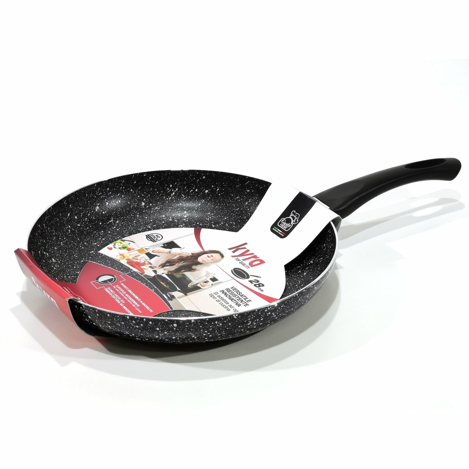 GUSTO CASA - Padella con fondo a induzione Kyra Top Quality diametro 28 cm