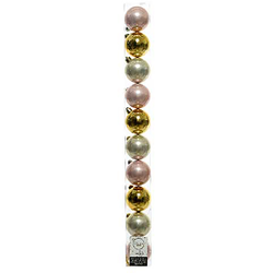KEAMINGK - Palle di Natale Silver, rosa e oro mix diametro 6 cm - set 10 pezzi