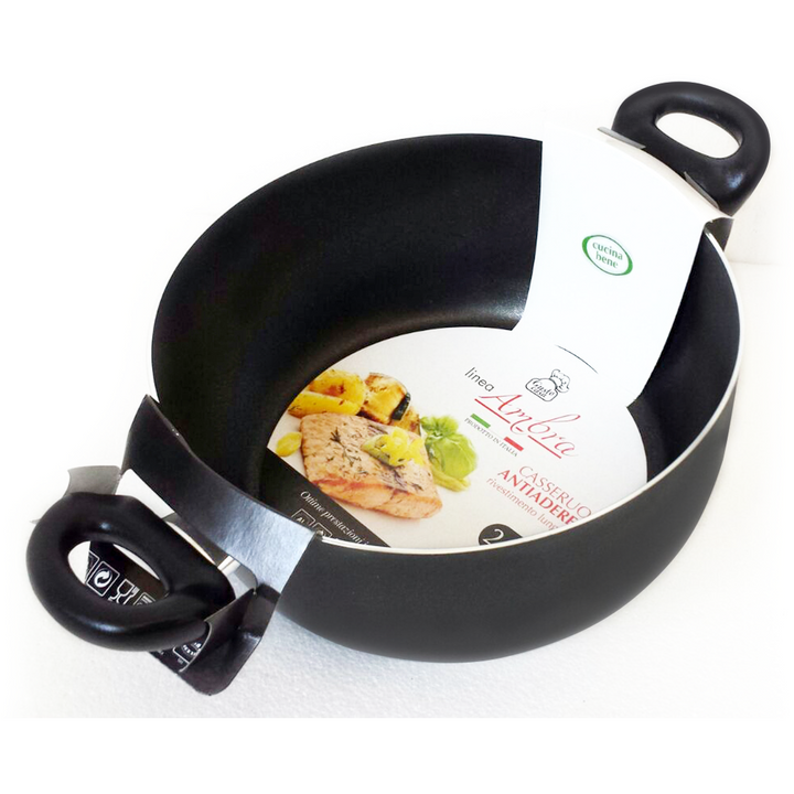 GUSTO CASA - Casseruola antiaderente in alluminio Linea Ambra diametro 26 cm