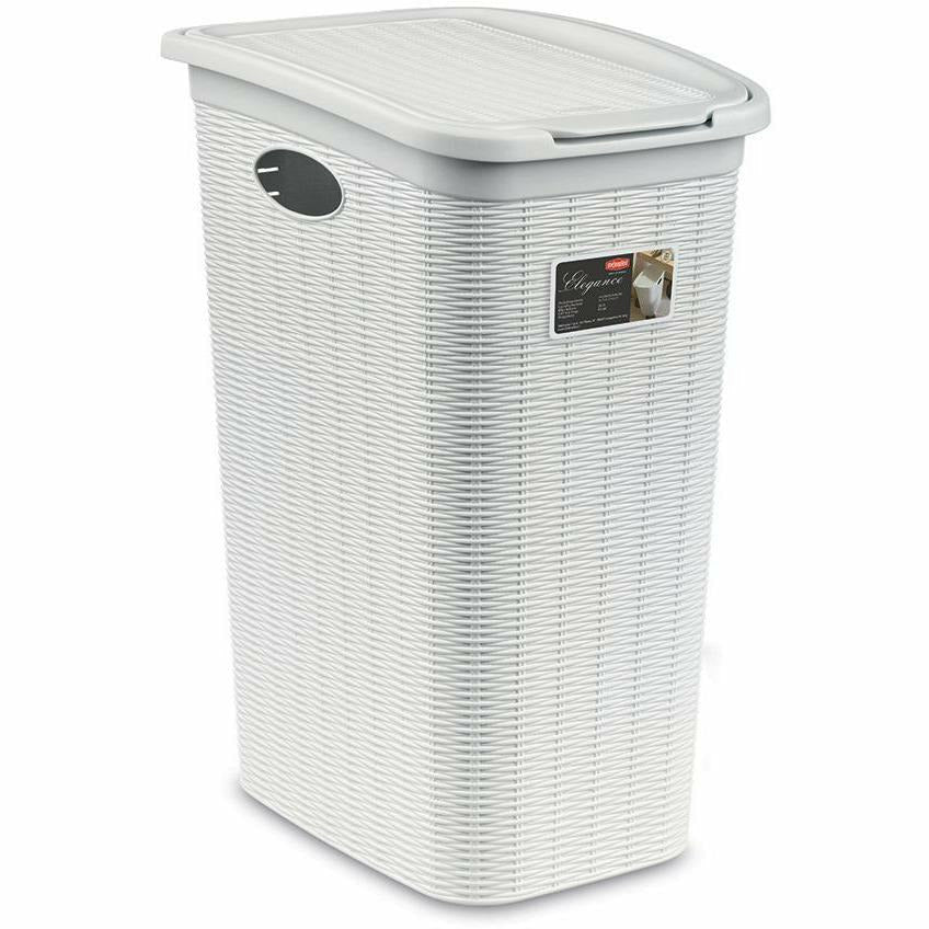 STEFANPLAST - Portabiancheria bianco Linea Elegance 36 litri - h54,5x28,5x39 cm