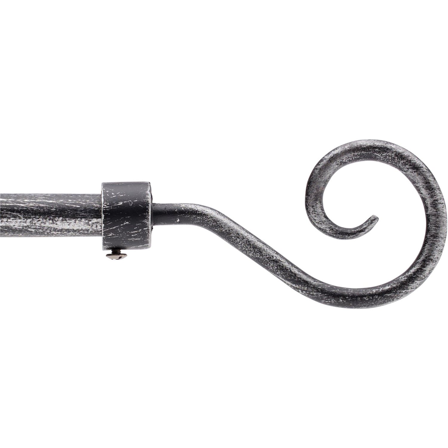 CARILLO HOME - Bastone tenda nero silver terminale Pastorale Linea Oro - Estensibile da 110 a 200 cm