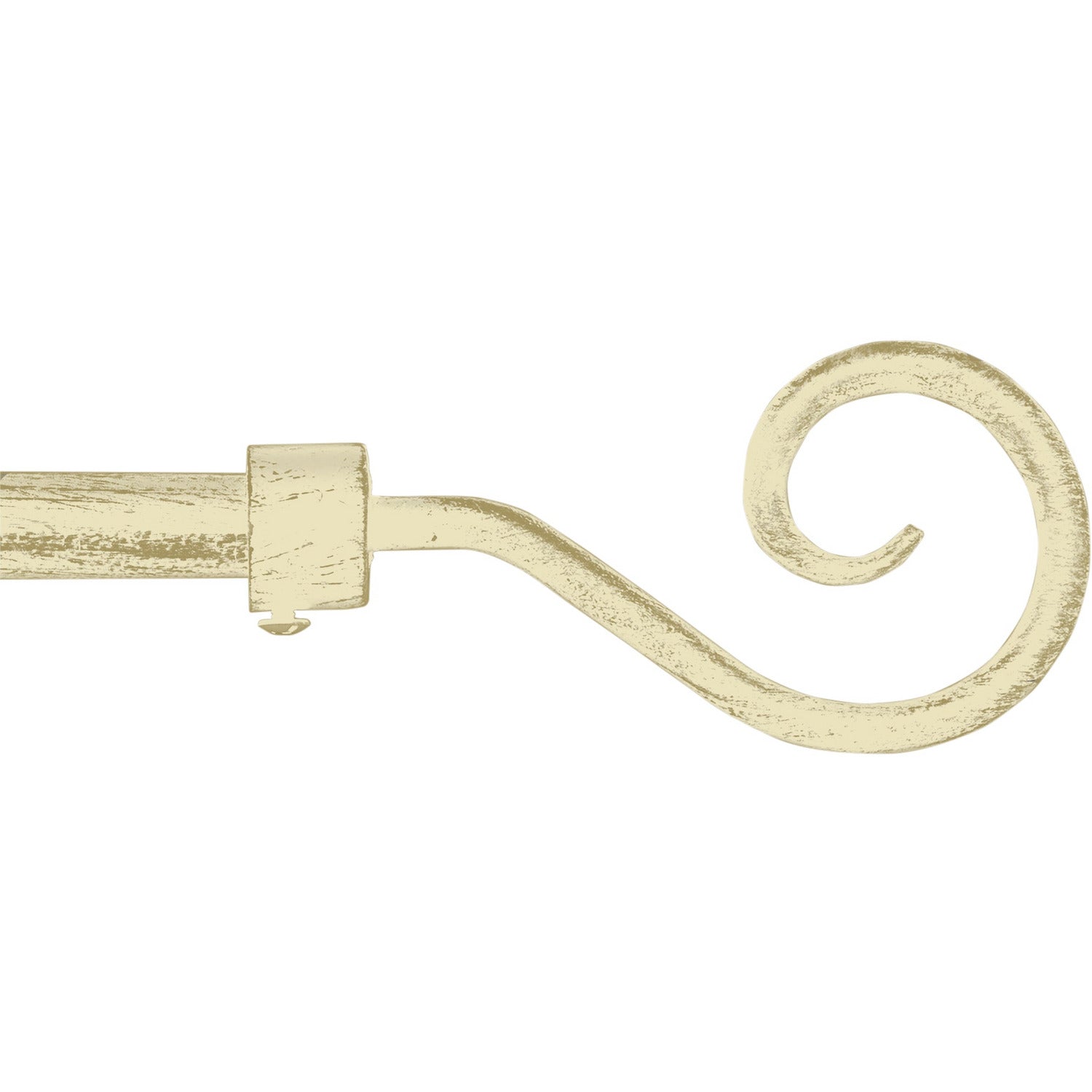 CARILLO HOME - Bastone tenda avorio oro silver terminale Pastorale Linea Oro - Estensibile da 160 a 300 cm