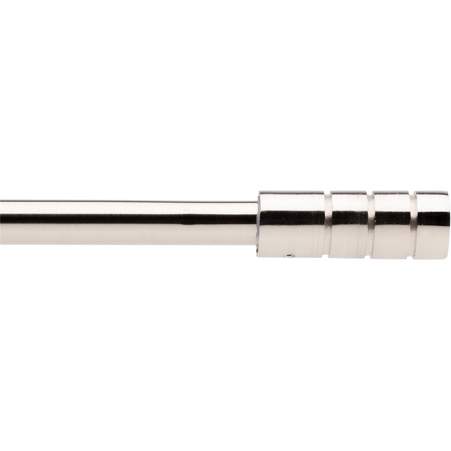 CARILLO HOME - Bastone tenda acciaio lucido terminale Tubo Rigato Linea Oro - Estensibile da 110 a 200 cm