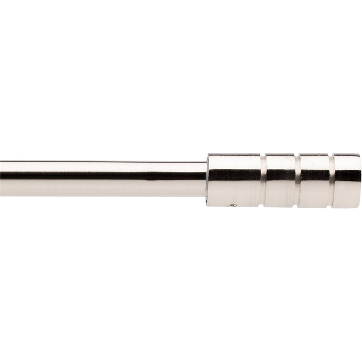 CARILLO HOME - Bastone tenda acciaio lucido terminale Tubo Rigato Linea Oro - Estensibile da 110 a 200 cm