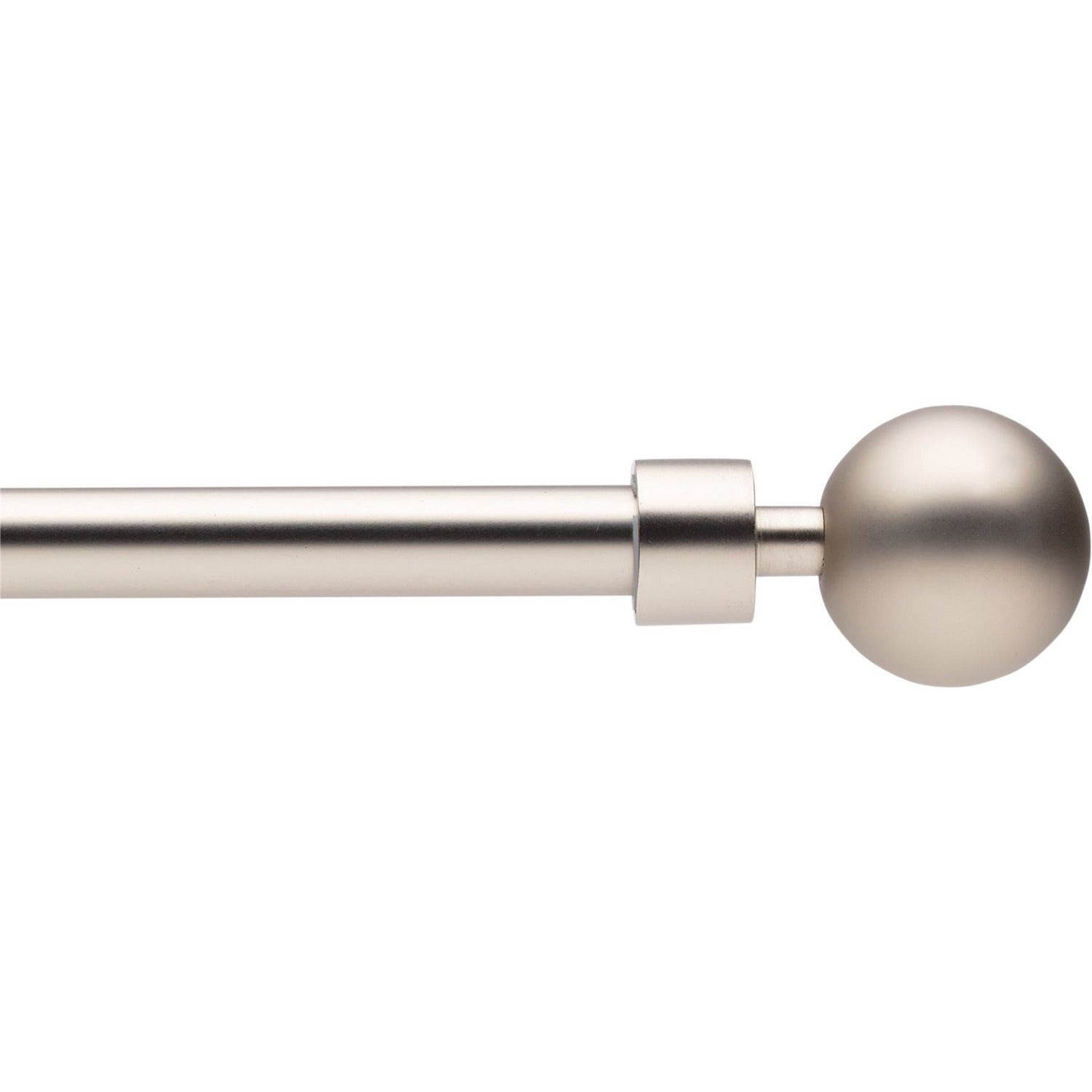 CARILLO HOME - Bastone tenda acciaio satinato terminale Palla Linea Oro - Estensibile da 110 a 200 cm