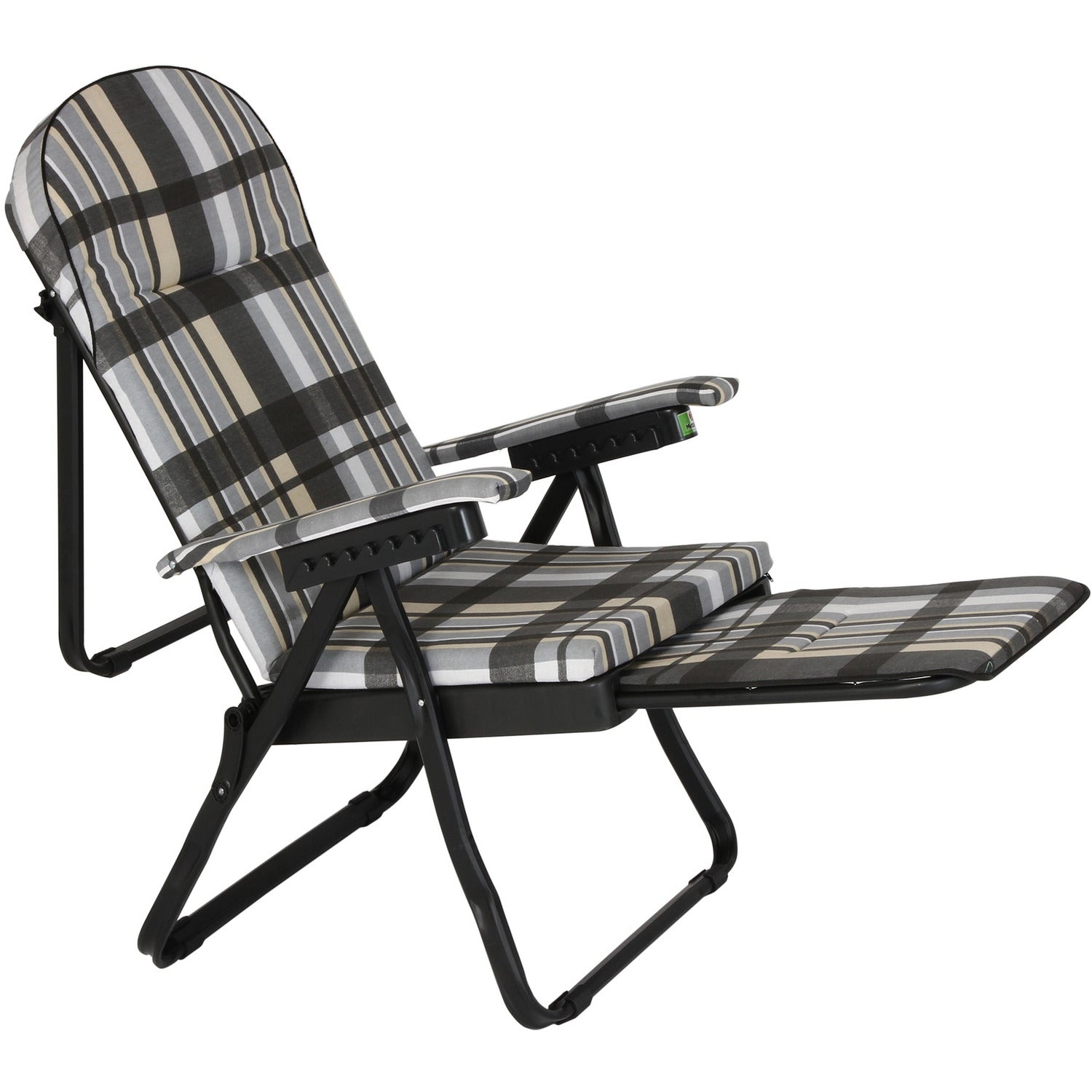 Sdraio da Giardino Pieghevole 98x67x106 cm in Alluminio e Textilene