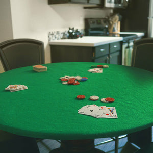 VESTIAMO CASA - Tovaglia proteggi tavolo verde Poker - 140x180cm