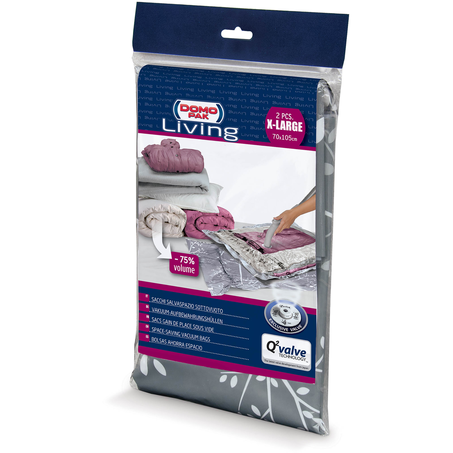 DOMOLIVING - Custodie Salvaspazio Sottovuoto XL 70x105 cm - Set 2 pezzi