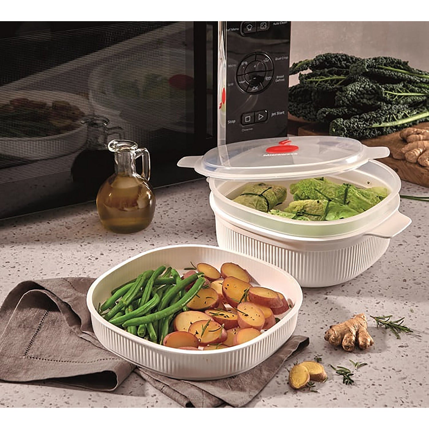 SNIPS - Vaporiera 2 vassoi TempoZero Microonde 4 litri