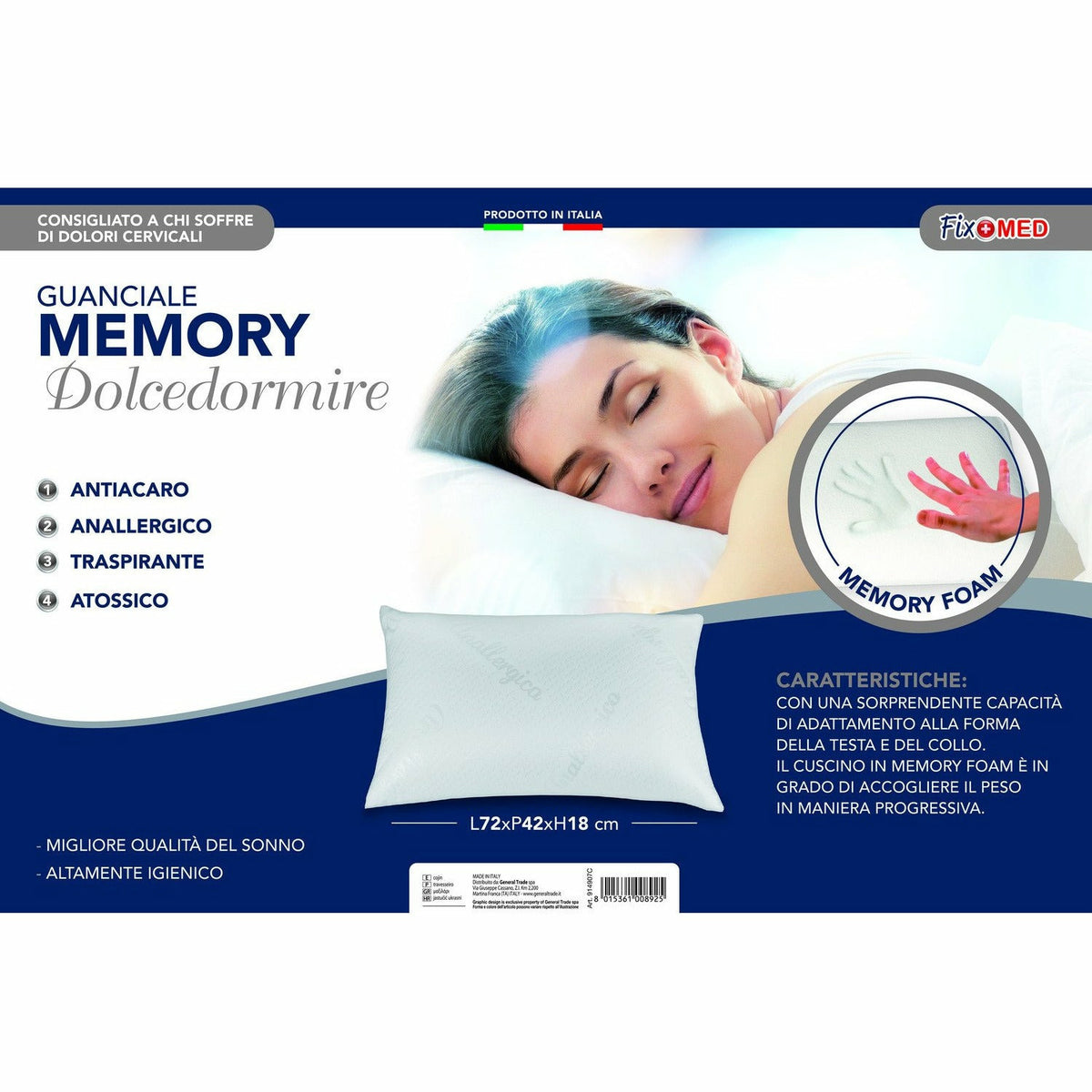 Coppia Cuscini Memory Foam Evergreenweb - Anatomici Per Cervicale, Imbottitura Morbida - Foto 7