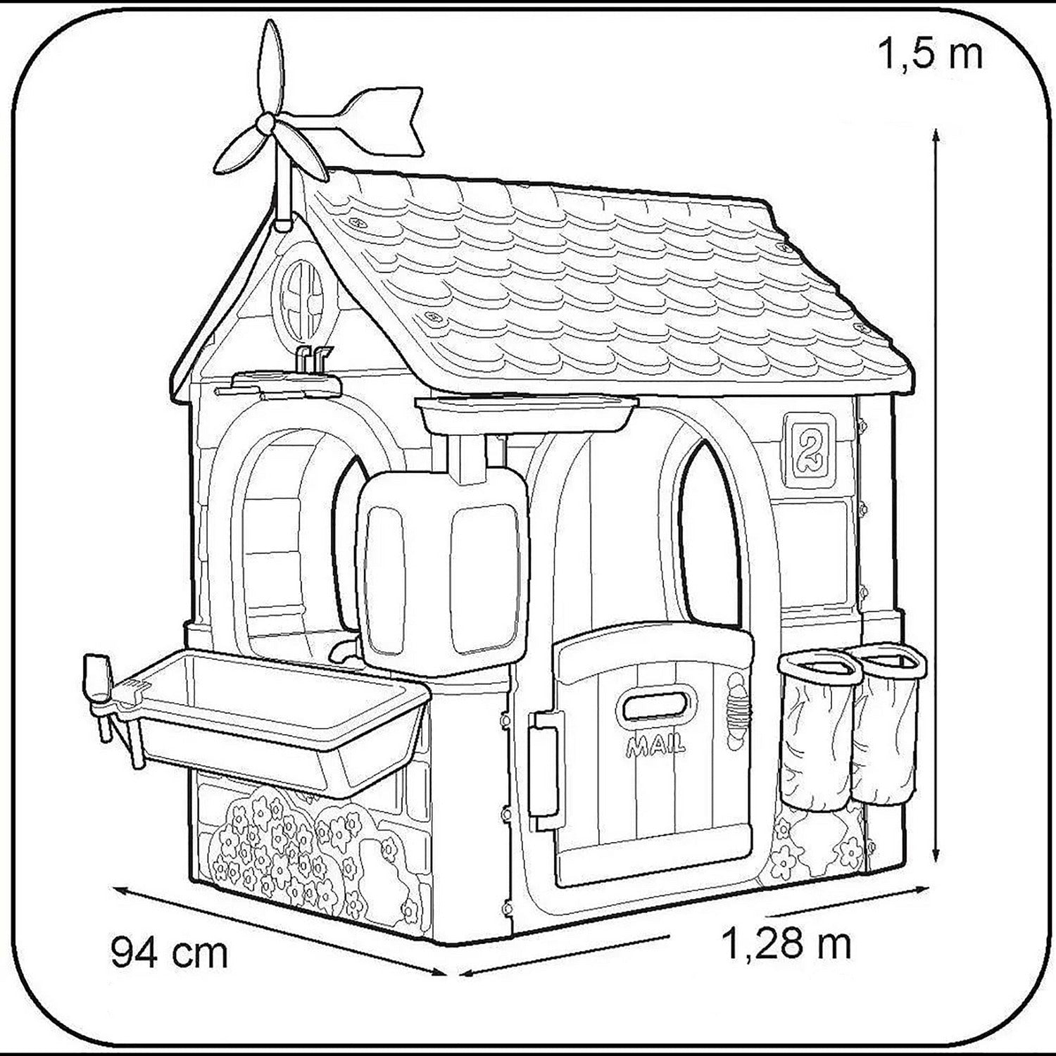 FEBER - Casetta Eco House - h124x108x85 cm