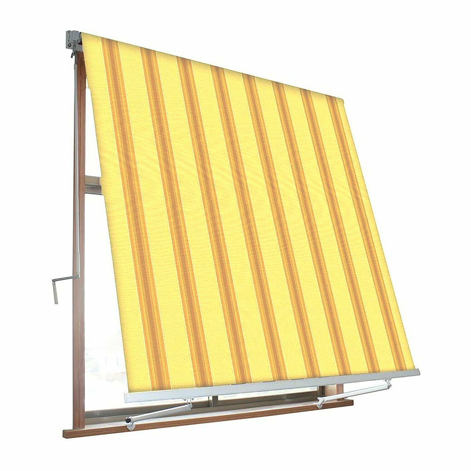 VERDELOOK - Tenda da sole Milos a caduta avvolgibile con braccetti colore beige e ocra - h2,45x3 metri