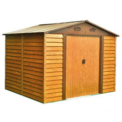 VERDELOOK - Casetta box da giardino in metallo Chalet - h215x278x238 cm