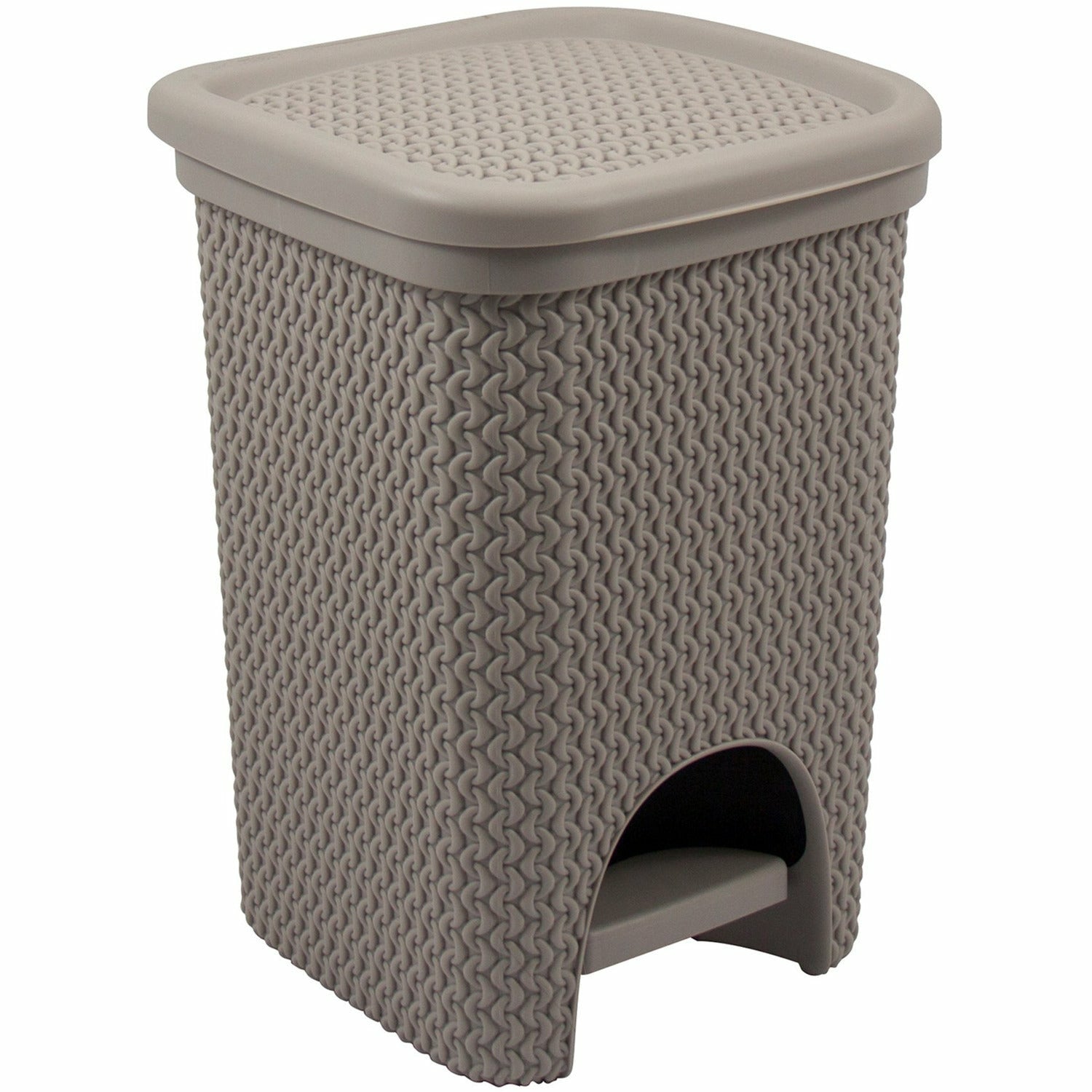 BELLI E FORTI - Pattumiera Intreccio 6 litri Tortora - h28,8x21x20 cm