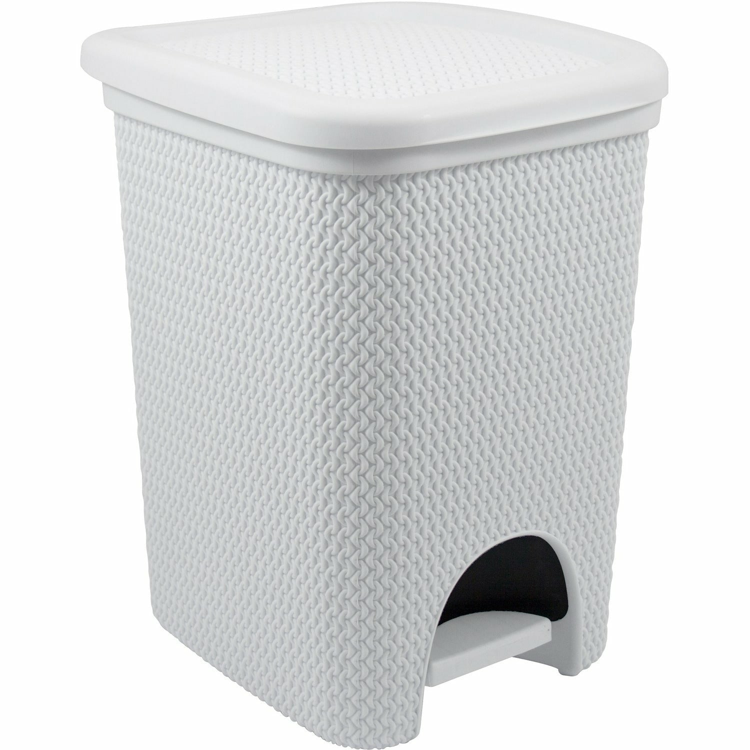 BELLI E FORTI - Pattumiera Intreccio Bianca 18 litri - h38x26,6x31,8 cm
