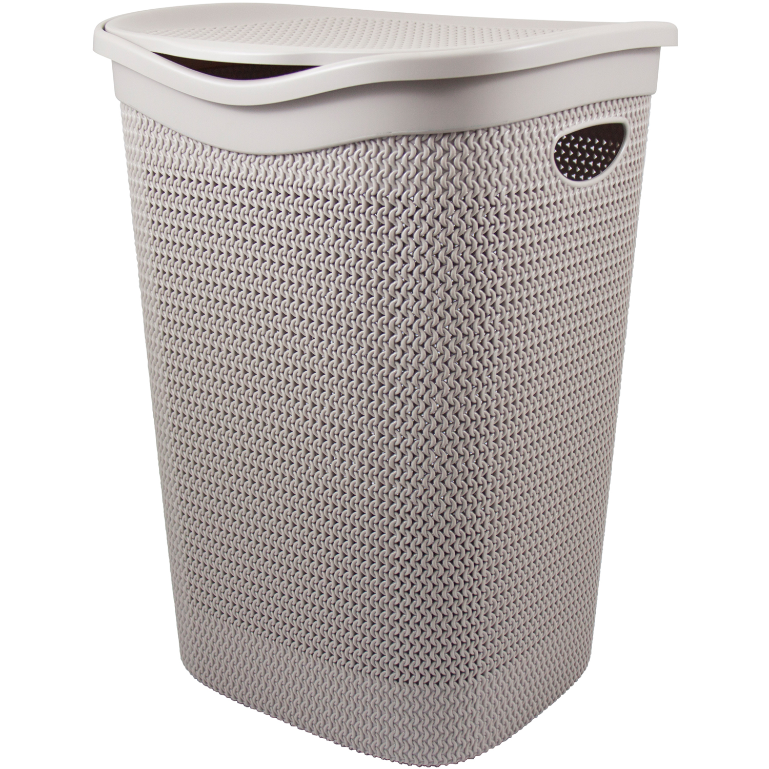 BELLI E FORTI - Portabiancheria Intreccio 55 litri Tortora - h54x39,5x37 cm