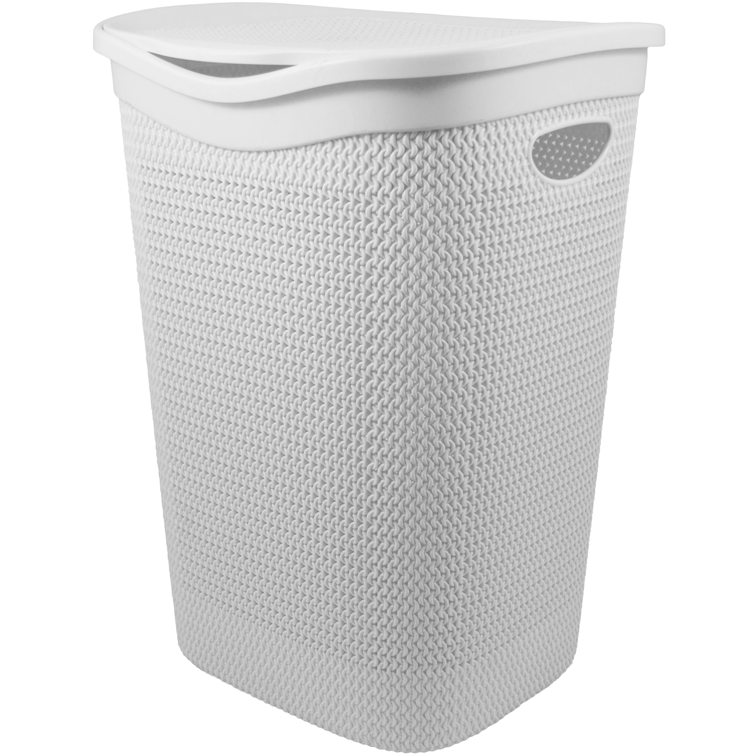 BELLI E FORTI - Portabiancheria Intreccio 55 litri Bianco - h54x39,5x37 cm