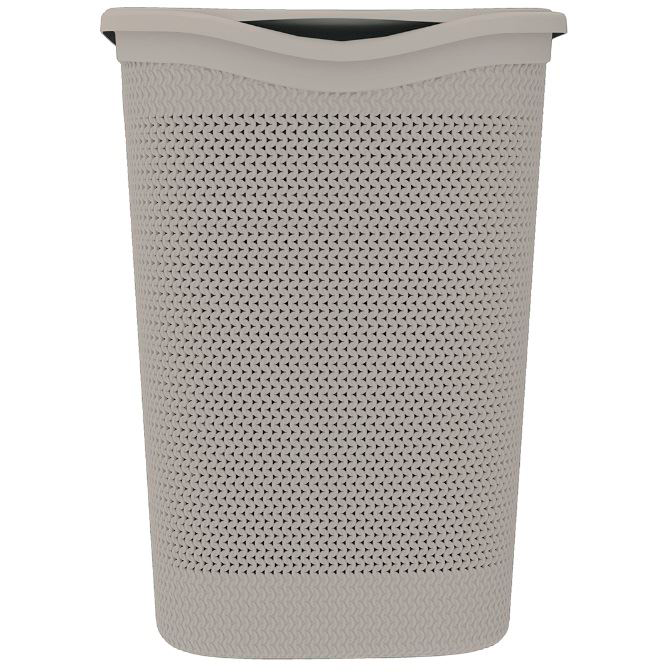 BELLI E FORTI - Portabiancheria Intreccio 55 litri Tortora - h54x39,5x37 cm