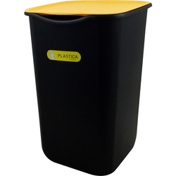 BELLI E FORTI - Pattumiera riciclo plastica colore giallo 50 litri - h53x37x36 cm