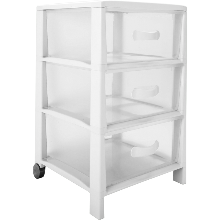 BELLI E FORTI - Cassettiera Futura 3 cassetti bianco - h57x39,5x38 cm