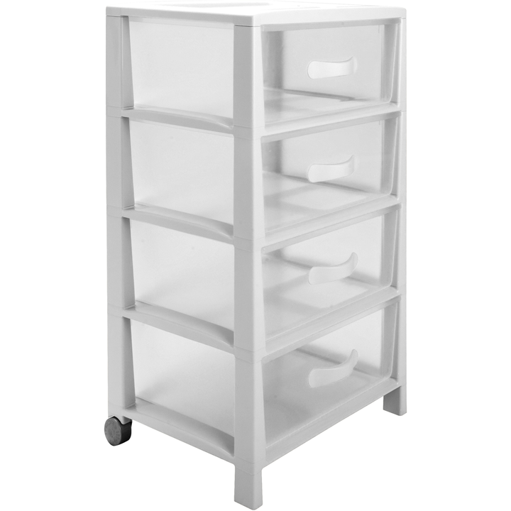 BELLI E FORTI - Cassettiera Futura 4 cassetti bianco - h76x39,5x38 cm