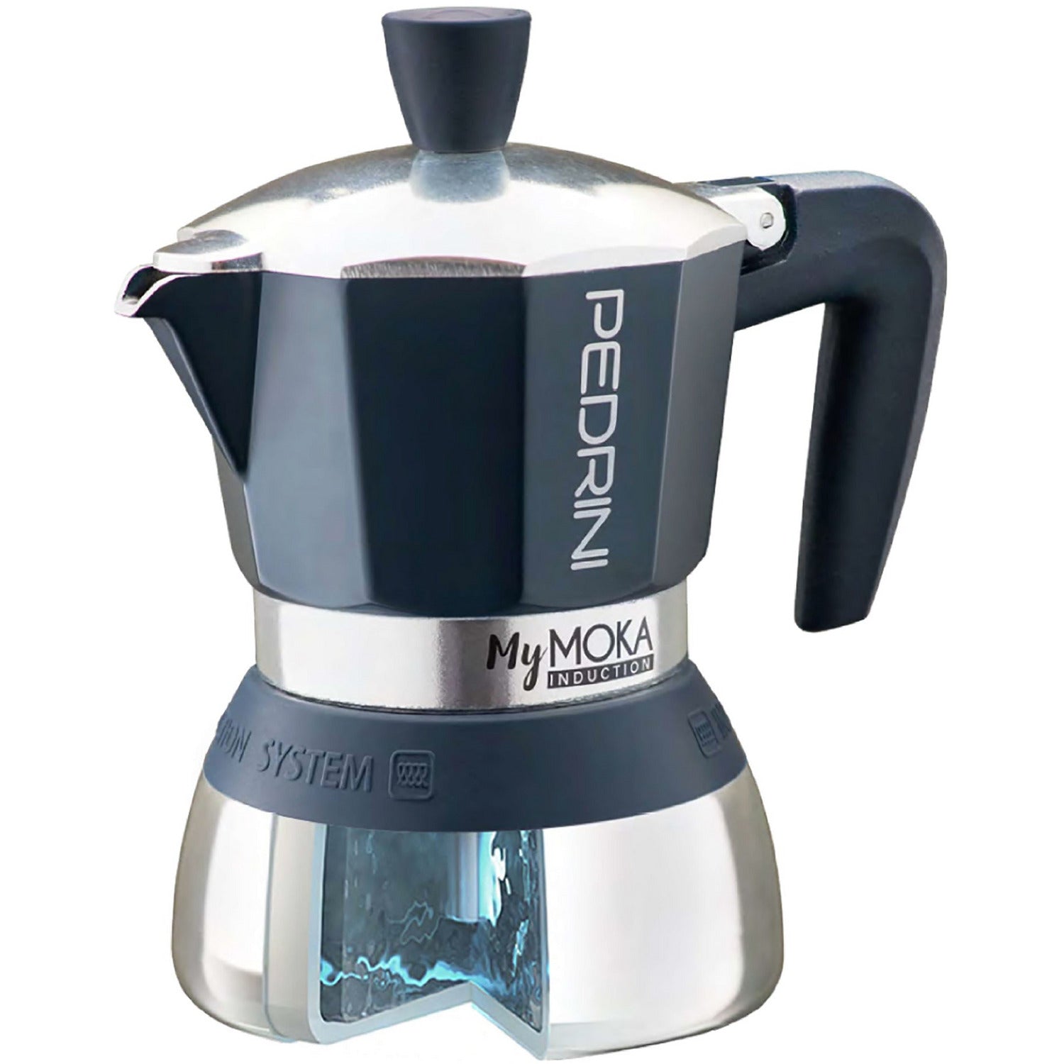 PEDRINI - Caffettiera MyMoka Induction 3 tazze - Compatibile con fondo ad induzione