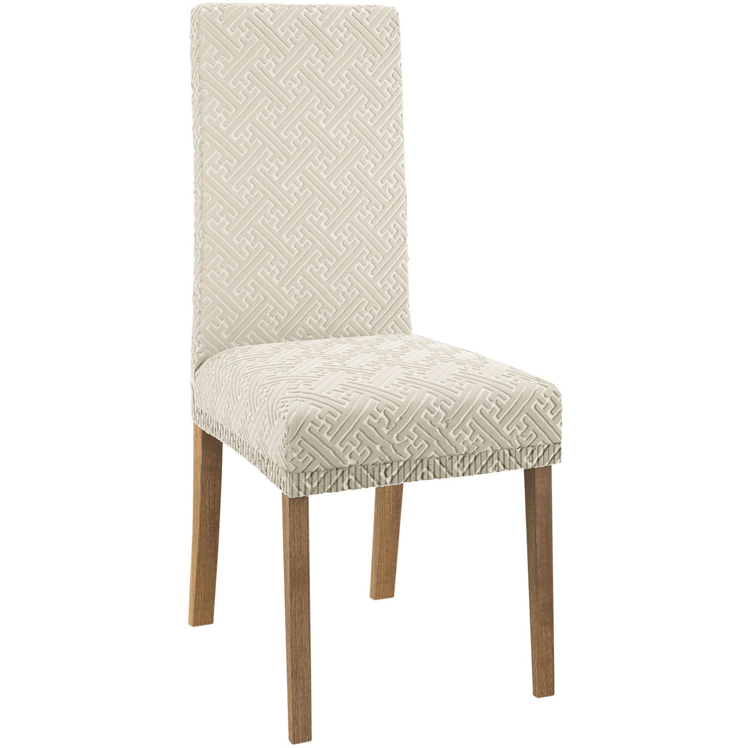 IRGE - Coprisedia Bonton in tessuto bielastico panna