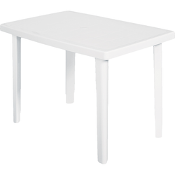 ARETA - Tavolo da giardino rettangolare in resina bianco Marte - h72x100x67 cm