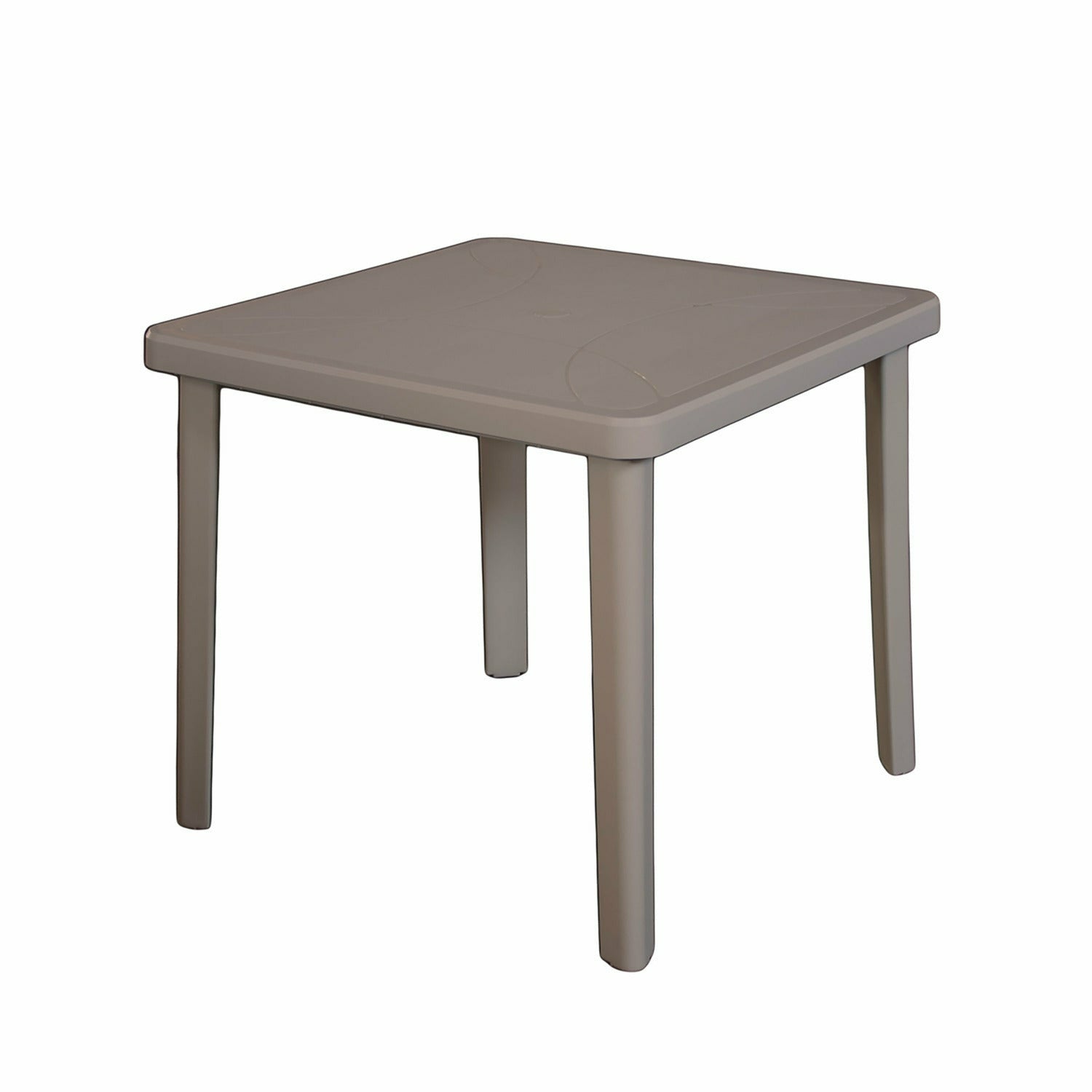 ARETA - Tavolo da giardino quadrato in resina Nettuno Tortora - h72x80x80 cm