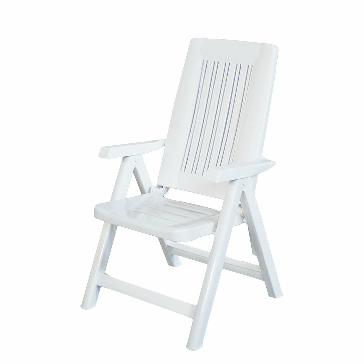 ARETA - Sedia da giardino pieghevole inclinabile bianca - Diana