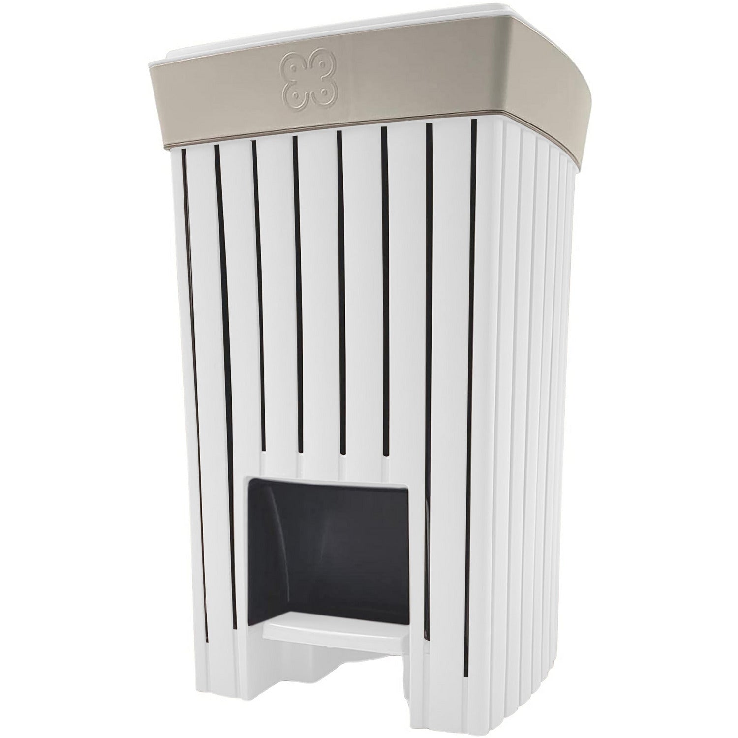 ECOPLAST - Pattumiera ecologica Linea Doga bianca 6 litri - h31x19x19 cm