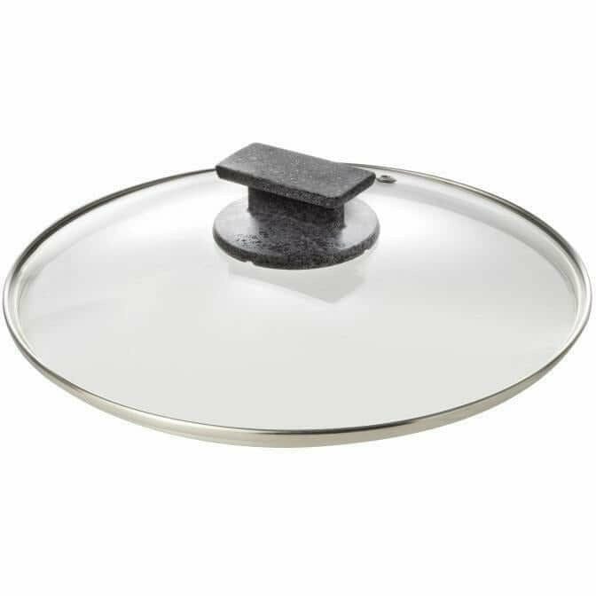 ACCADEMIA MUGNANO - Casseruola antiaderente 2 manici con coperchio in vetro Regina di pietra Induction - diametro 26 cm