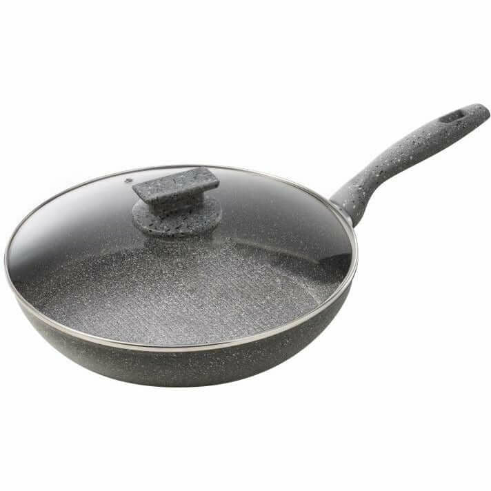 ACCADEMIA MUGNANO - Padella antiaderente con coperchio in vetro Regina di pietra Induction - diametro 28 cm