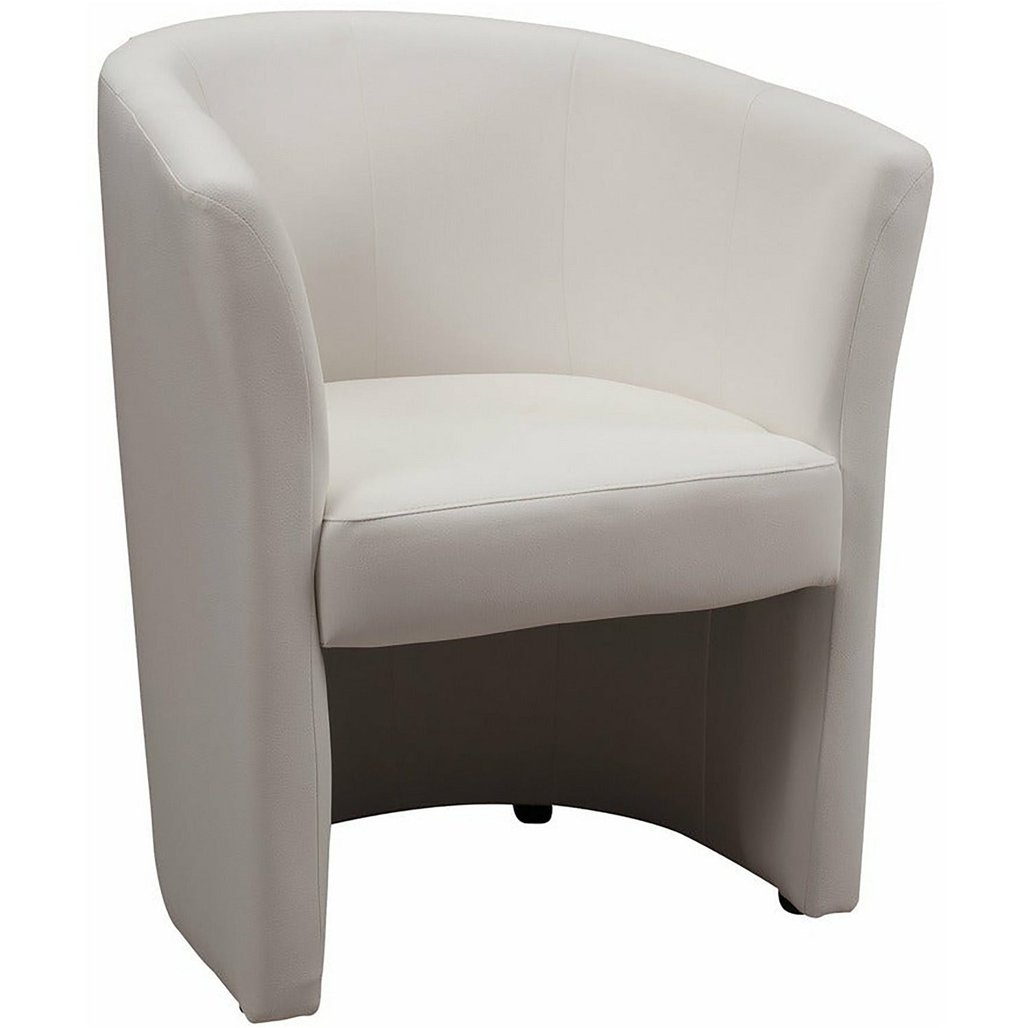 FORINVEST - Poltrona in ecopelle  Belize Bianca - h76x63,5x62,5 cm