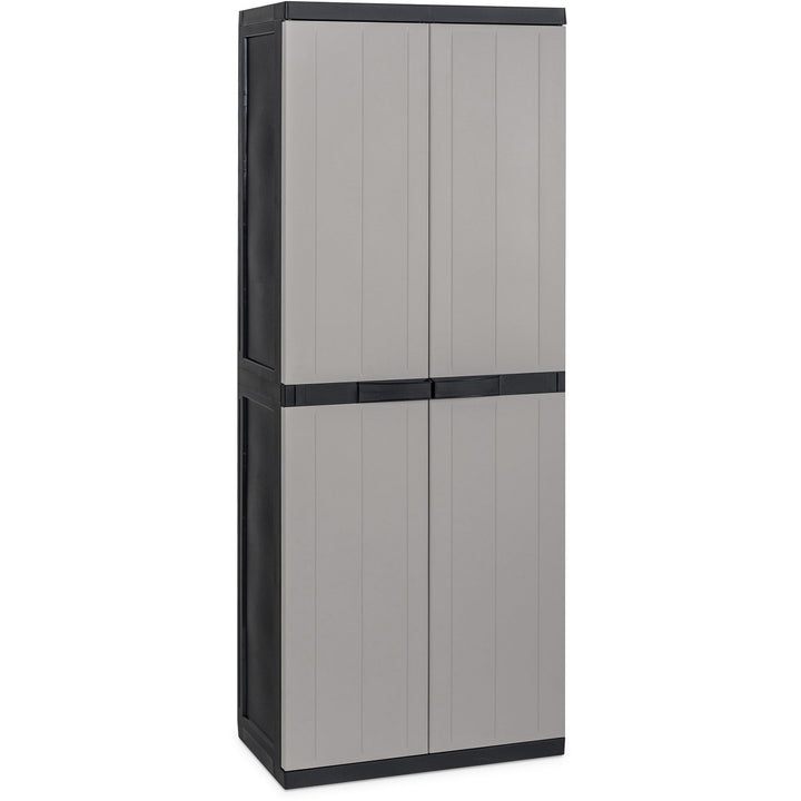 TOOMAX - Armadio portascope a 2 ante grigio tortora e nero Bios Midi - h165x65x37 cm