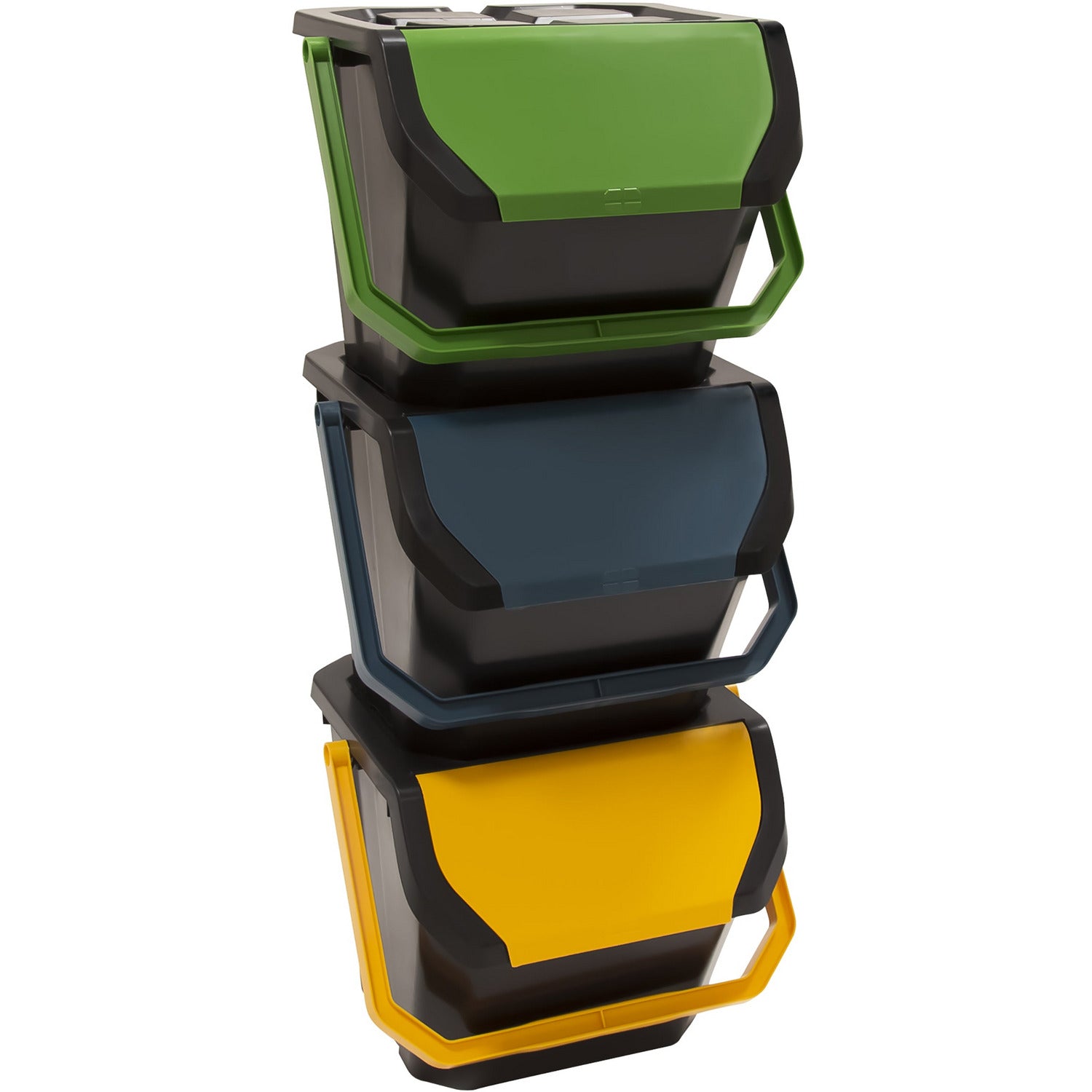 DEA HOME - Pattumiera per la raccolta differenziata Frida 24 Litri - set 3 pezzi