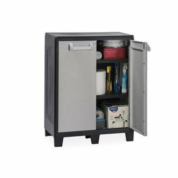 Armadio Urban XL Toomax - Grigio/Nero Con Ripiani Regolabili, 78x49x182 Cm - Foto 4