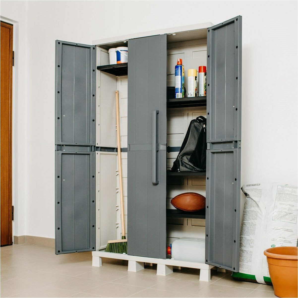 TOOMAX - Armadio 3 ante grigio Anniversary Midi - h173x97x37 cm