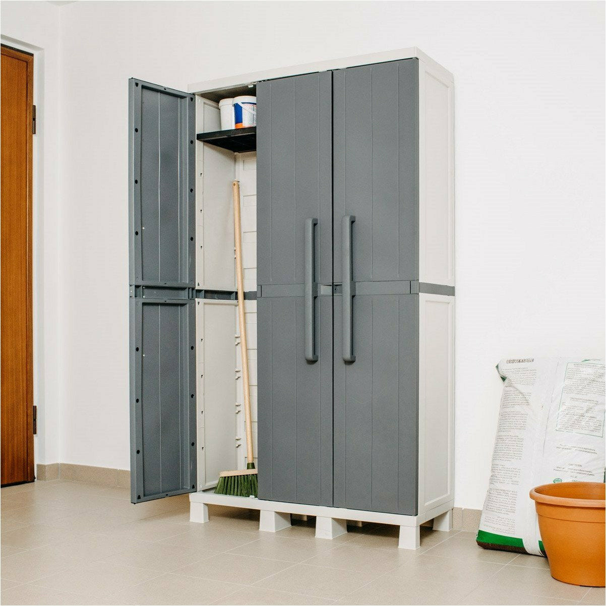 TOOMAX - Armadio 3 ante grigio Anniversary Midi - h173x97x37 cm