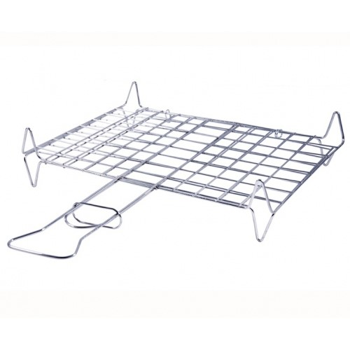 MACA - Graticola Bombata in filo cromato con Piedi 35x40 cm