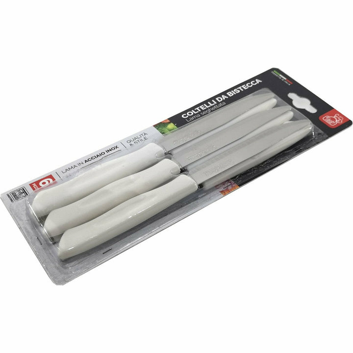 GUSTO CASA - Coltelli da bistecca bianchi - set 6 pezzi