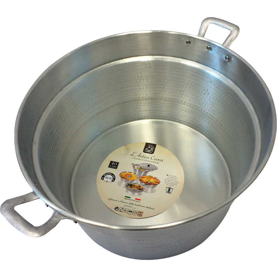 GUSTO CASA - Caldaia in alluminio con maniglie La Contadina diametro 40 cm