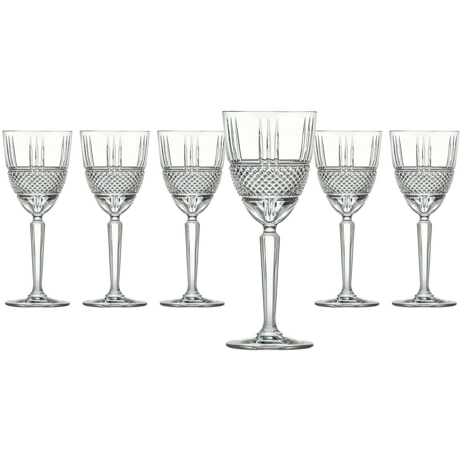 RCR CRISTALLERIA ITALIANA - Calice Brillante in vetro 29 cl - set 6 pezzi
