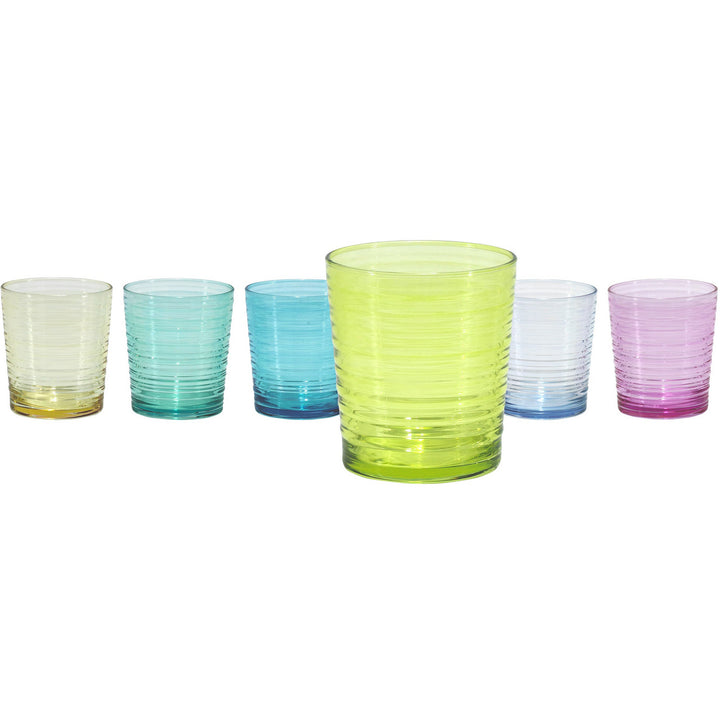 Set bicchieri - in vetro colorato, 6 pezzi - Kasanova