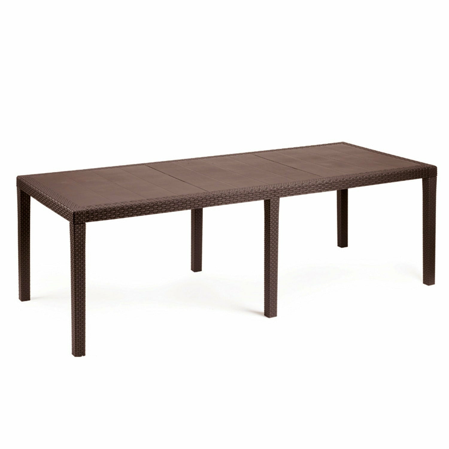 PROGARDEN - Tavolo da giardino allungabile rattan moka Queen - h72x150/220x90 cm