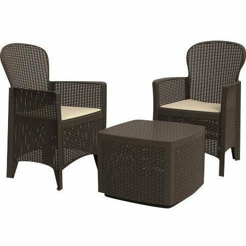 PROGARDEN - Set da giardino Tree Marrone Linea Rattan