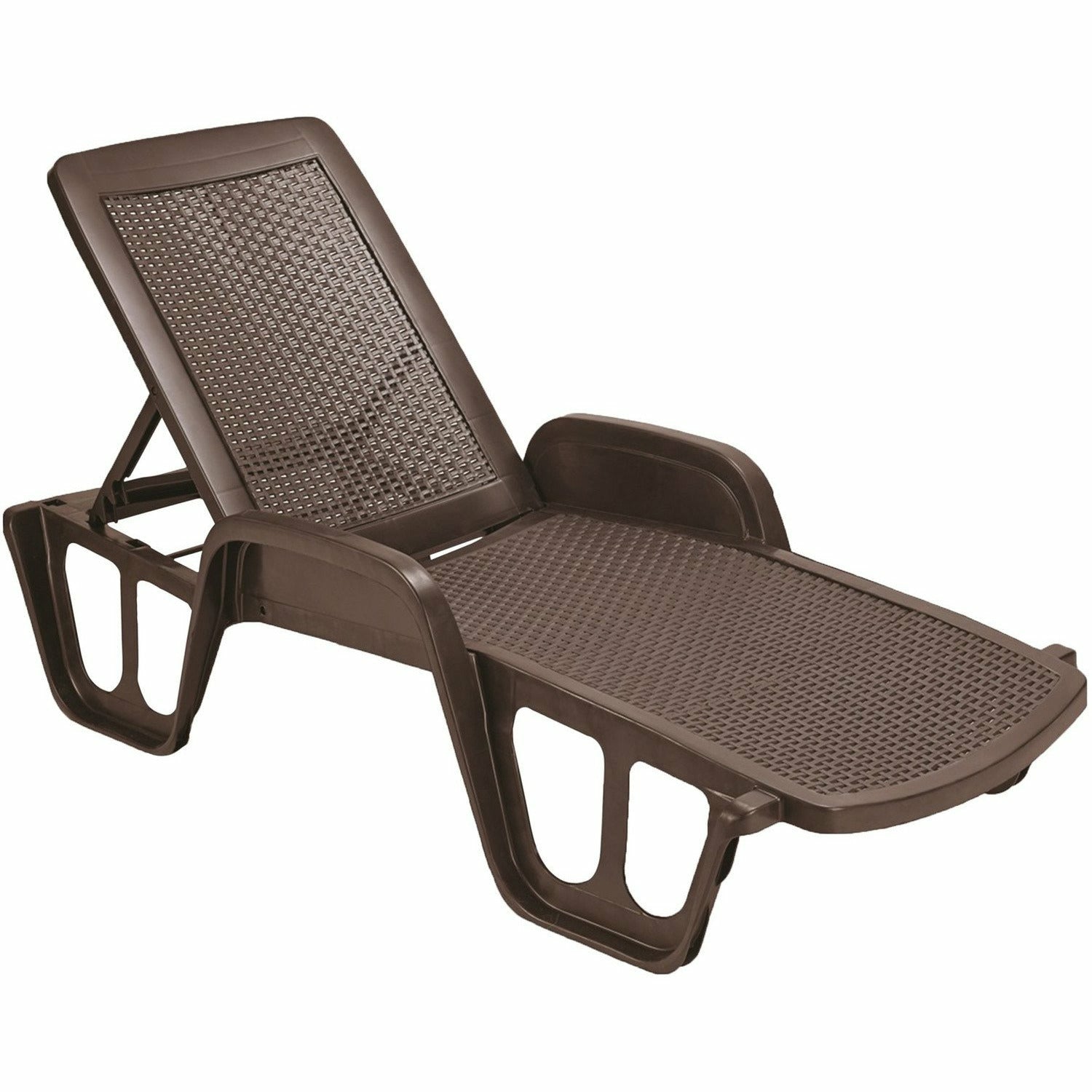 PROGARDEN - Lettino prendisole Pool Impilabile Marrone Linea Rattan