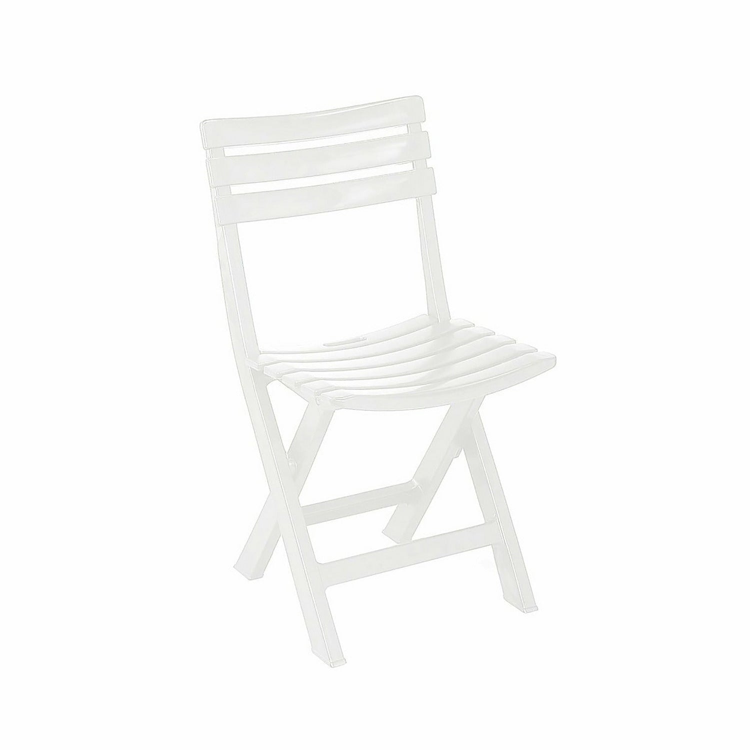 PROGARDEN - Sedia pieghevole Komodo da esterno bianca - h78x44x41cm